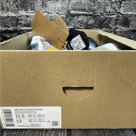 Nike Air Max FlyKnit Racer Elemental Gold FD2764 700 Us Mens Size 11.5 - Picture 11 of 12